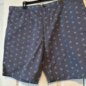 Dockers Navy Shorts with White Anchor Print